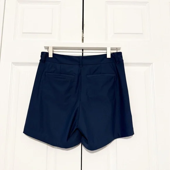 Spanx Sunshine Shorts Size Large 6” UPF 50+ Navy Blue Swim Golf Sporty Pull On - Picture 3 of 7